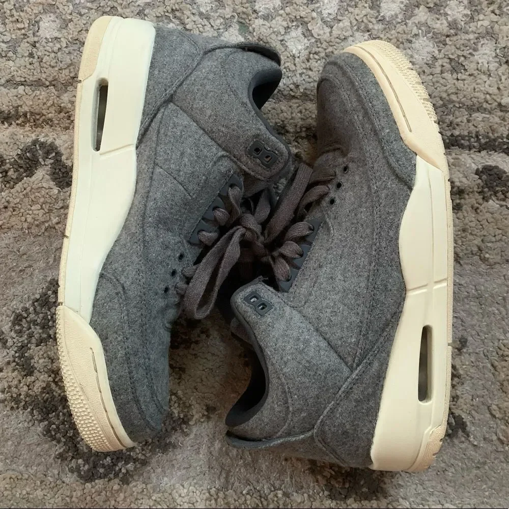 Jordan 3 Retro Wool Dark Gray Sail 9